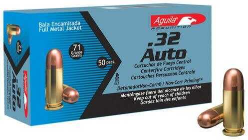 Aguila 32 Auto 71 Grain Full Metal Jacket Ammunition 50 Rounds Per Box